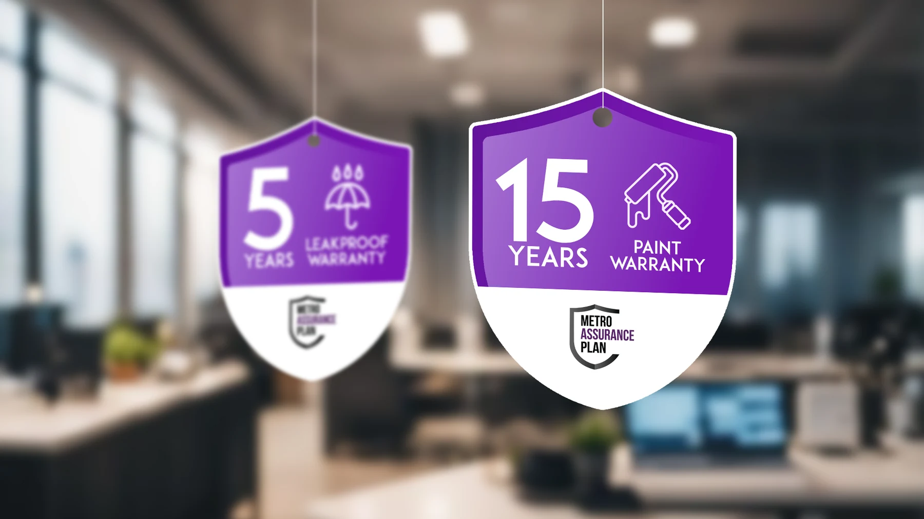 Metro Assurance Plan shield assurances displayed in a premium setting